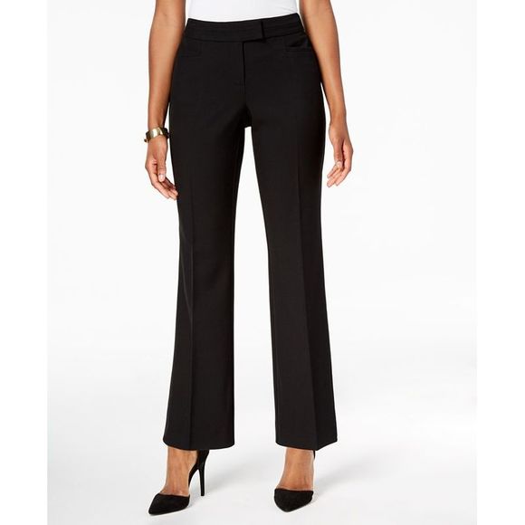 JM Collection Women's Extended Tab Trousers Black Size 16X3 - Picture 1 of 3